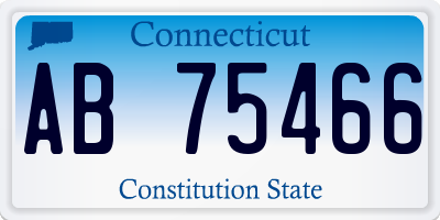 CT license plate AB75466
