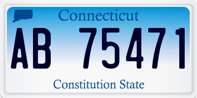 CT license plate AB75471