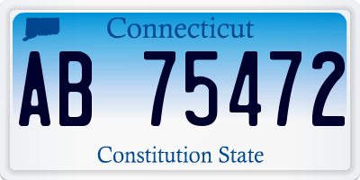 CT license plate AB75472