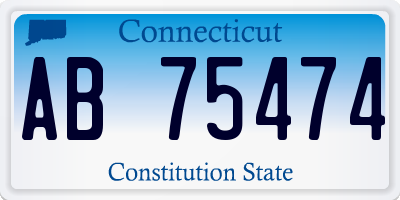 CT license plate AB75474