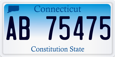 CT license plate AB75475