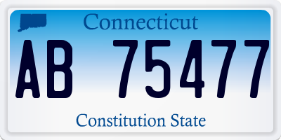 CT license plate AB75477