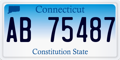 CT license plate AB75487