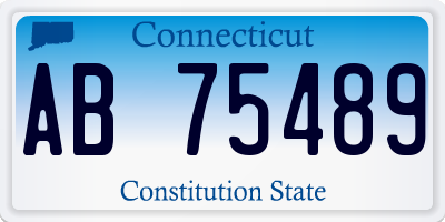 CT license plate AB75489