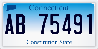 CT license plate AB75491