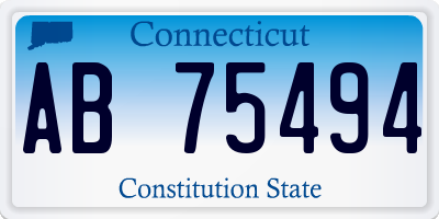 CT license plate AB75494