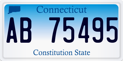 CT license plate AB75495