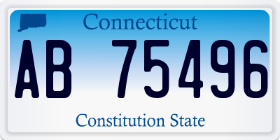 CT license plate AB75496