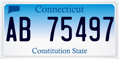 CT license plate AB75497