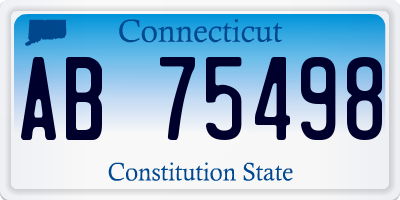 CT license plate AB75498