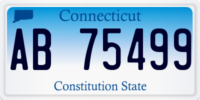 CT license plate AB75499