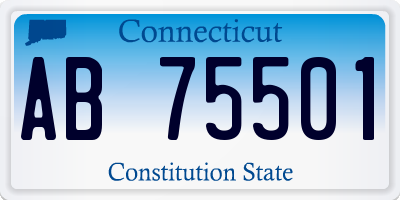 CT license plate AB75501