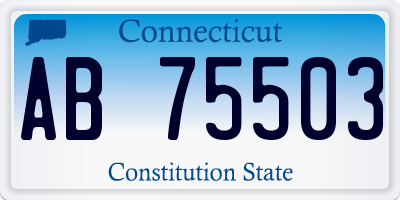 CT license plate AB75503
