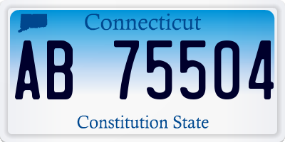 CT license plate AB75504