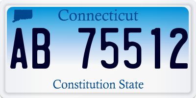 CT license plate AB75512