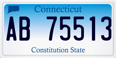 CT license plate AB75513
