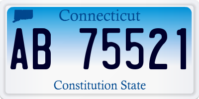 CT license plate AB75521
