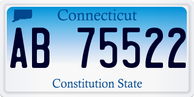 CT license plate AB75522