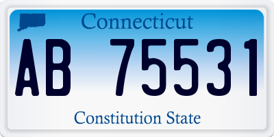 CT license plate AB75531
