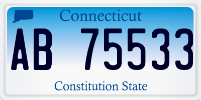 CT license plate AB75533