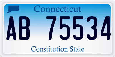 CT license plate AB75534