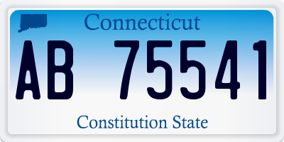 CT license plate AB75541