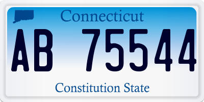 CT license plate AB75544