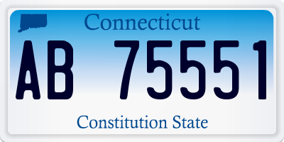 CT license plate AB75551