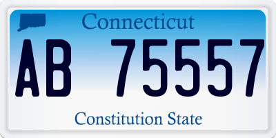 CT license plate AB75557