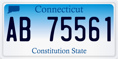 CT license plate AB75561