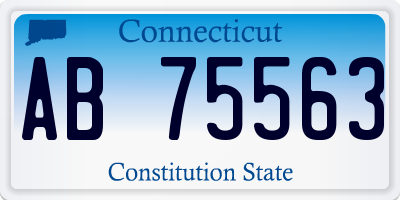 CT license plate AB75563