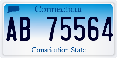 CT license plate AB75564