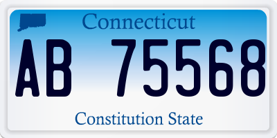 CT license plate AB75568