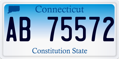 CT license plate AB75572