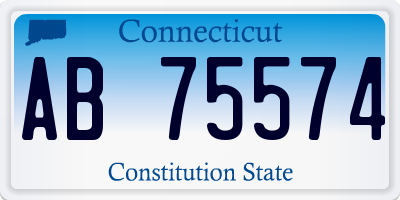 CT license plate AB75574