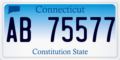CT license plate AB75577