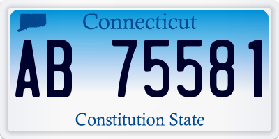 CT license plate AB75581
