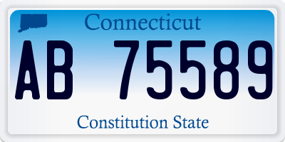CT license plate AB75589