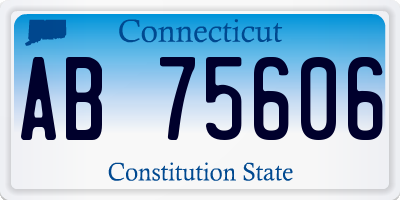 CT license plate AB75606