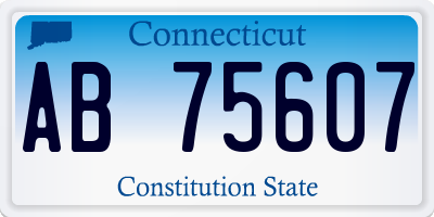 CT license plate AB75607