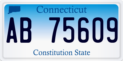 CT license plate AB75609