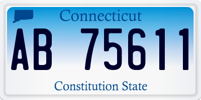 CT license plate AB75611