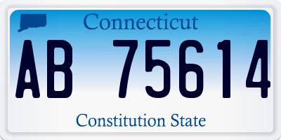 CT license plate AB75614