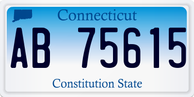 CT license plate AB75615