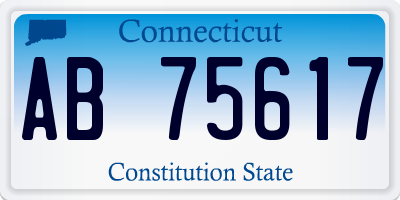 CT license plate AB75617