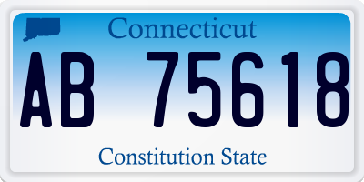 CT license plate AB75618