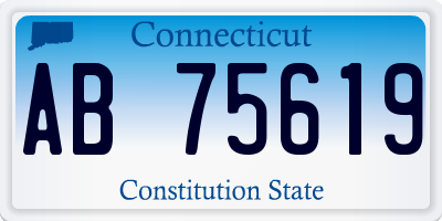 CT license plate AB75619