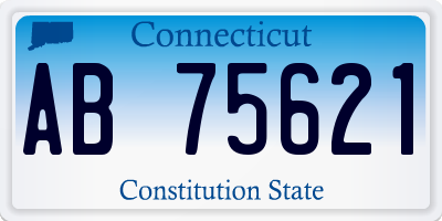 CT license plate AB75621