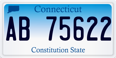 CT license plate AB75622