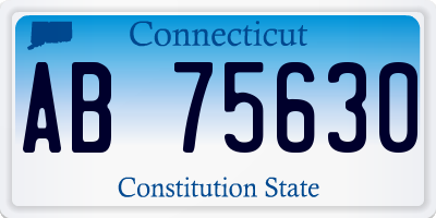 CT license plate AB75630